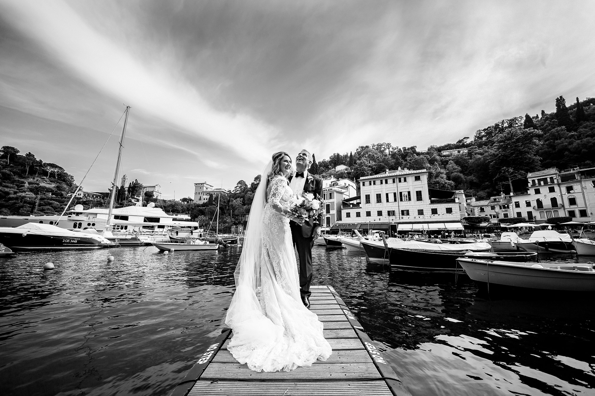..imagesweddings enfotografia matrimonio portofino sposi bianco e nero by Photo27
