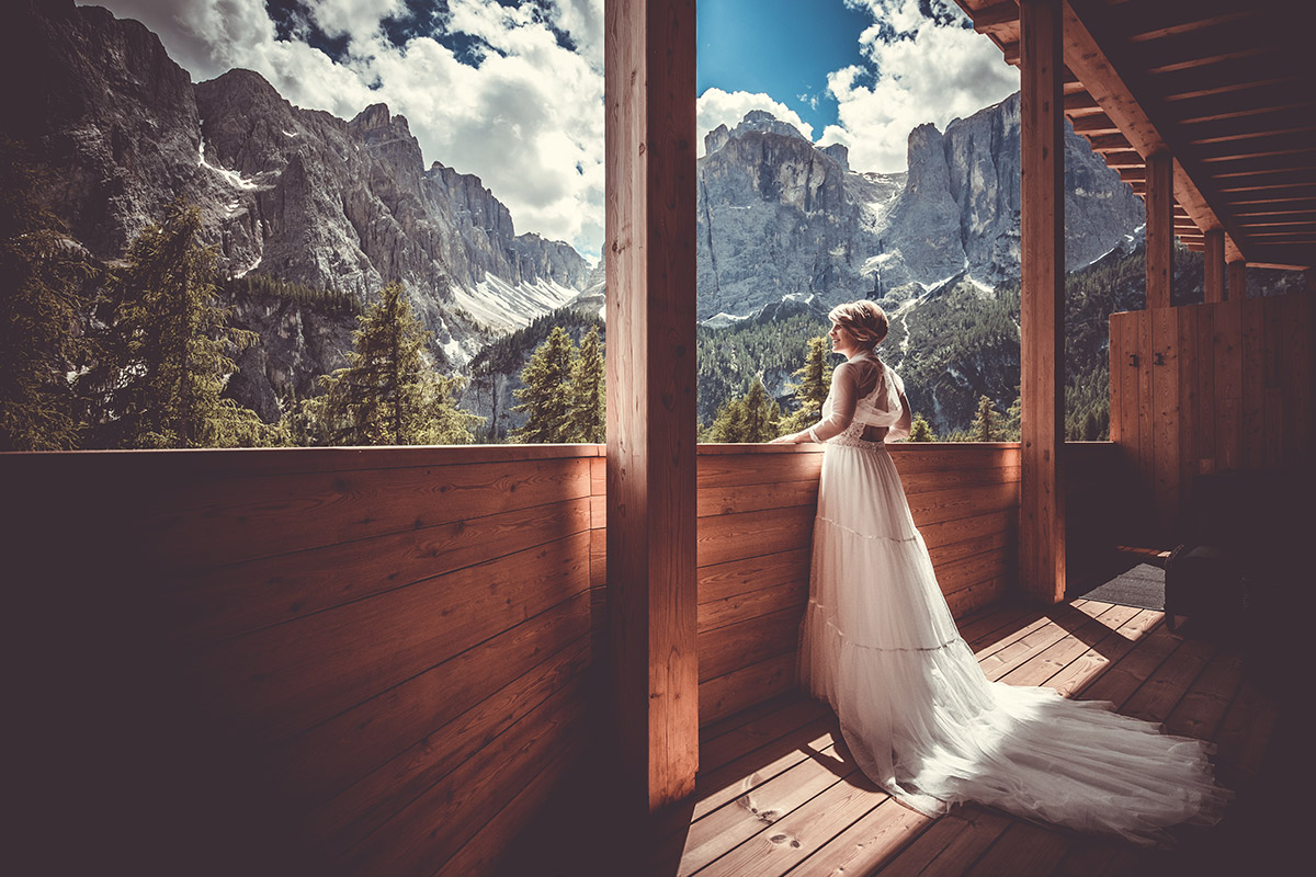 High-altitude wedding in Alta Badia in the Dolomites