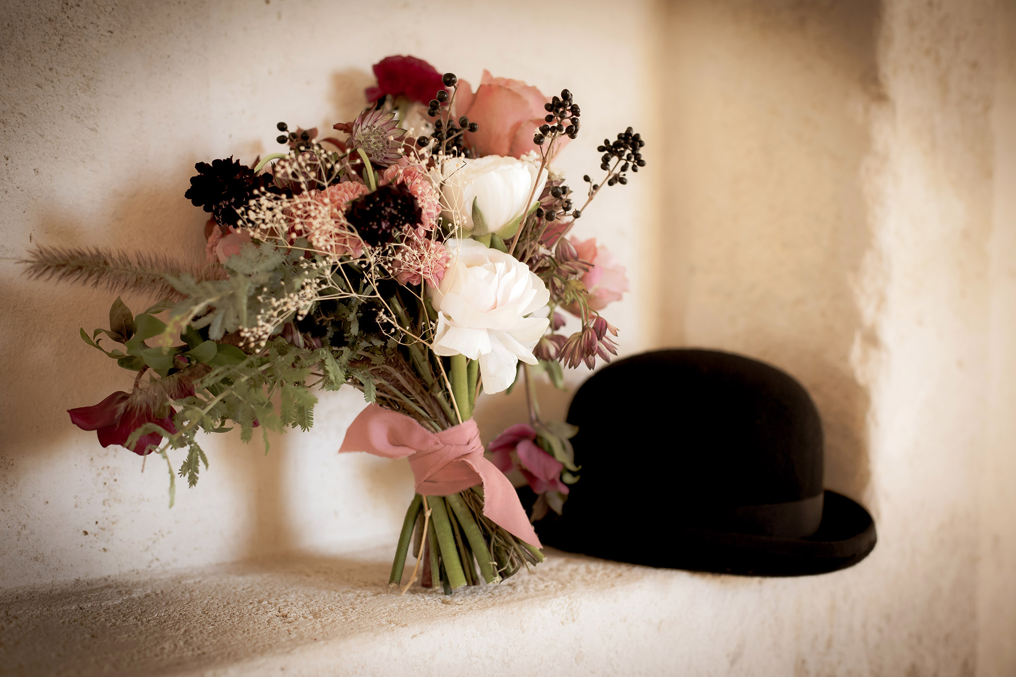 fotografia matrimonio bouquet sposa bombetta by Photo27